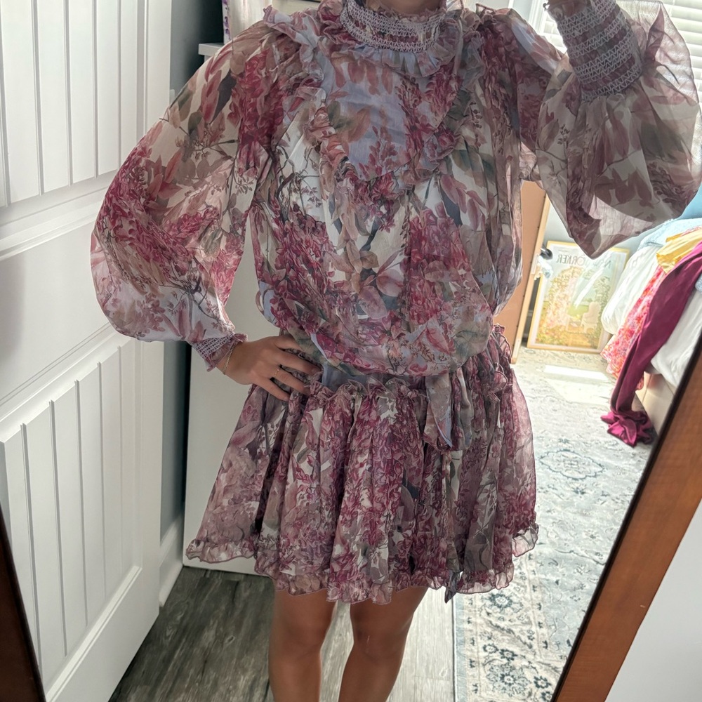 Floral Pink and Purple Dress